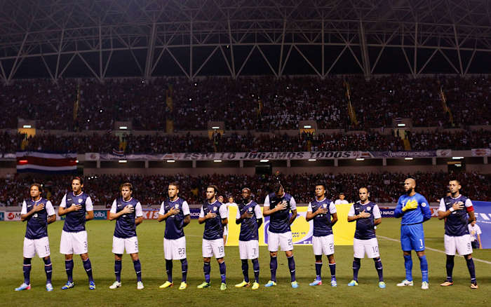The USMNT in a 2014 World Cup qualifier at Costa Rica’s Estadio Nacional